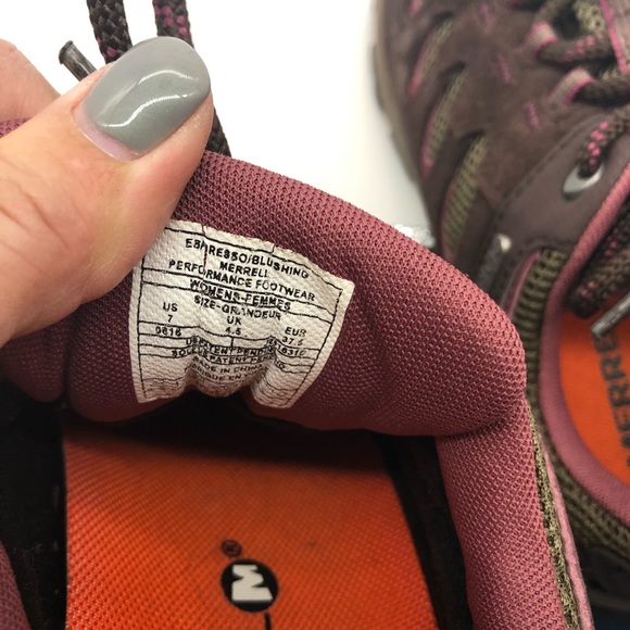 Merrell Ridgepass Select Dry Expresso/Blushing low hiking boots, size 7 - Picture 8 of 8